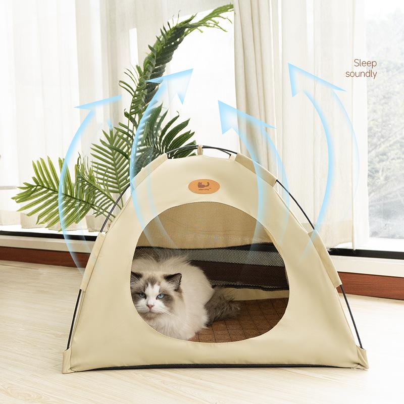 Outdoor Stray Cat House Folding Without Installation Pet Tent Bed Portable for Travel Cool Summer Kitty Puppy Bed Pet Supplies