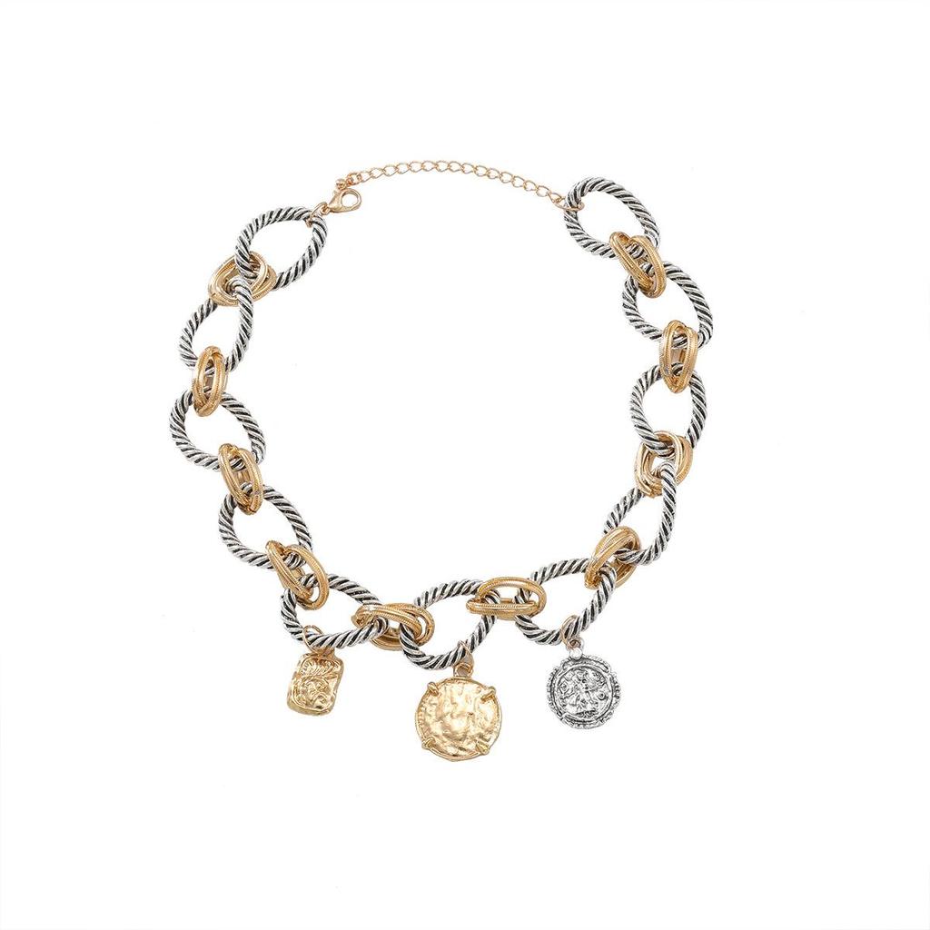 European & American Exaggerated Multi-Layer Coin Necklace: Bohemian Summer Vacation Style