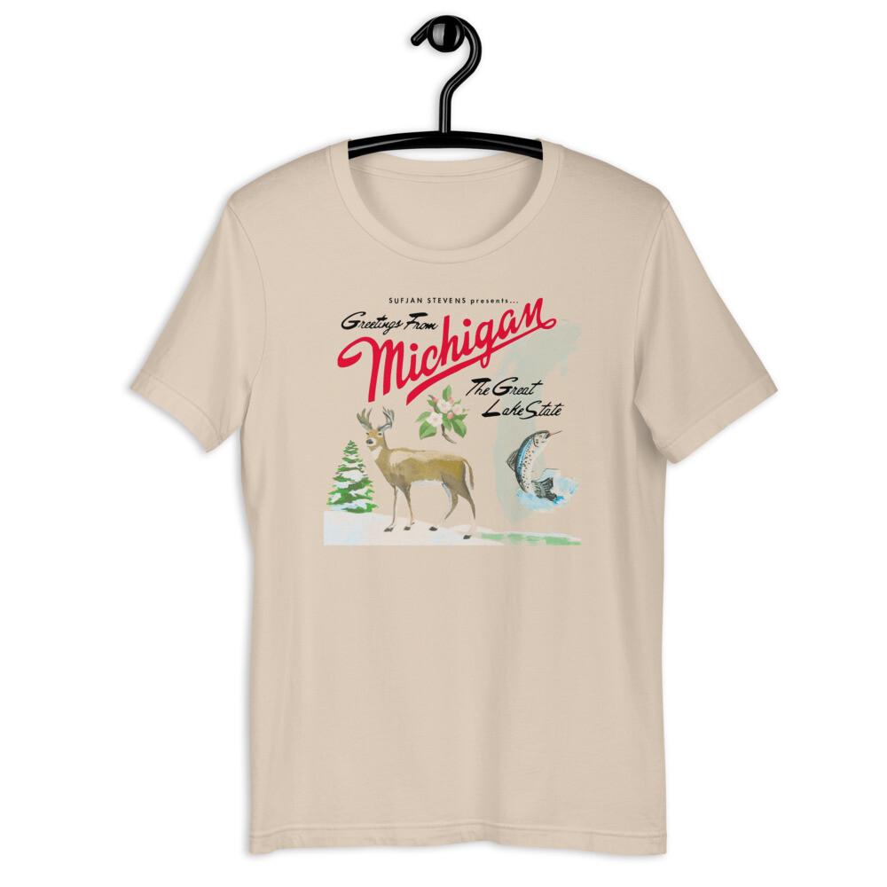SUFJAN STEVENS Greeting From Michigan Korte Mouw Unisex T-shirt Unisex T-shirt