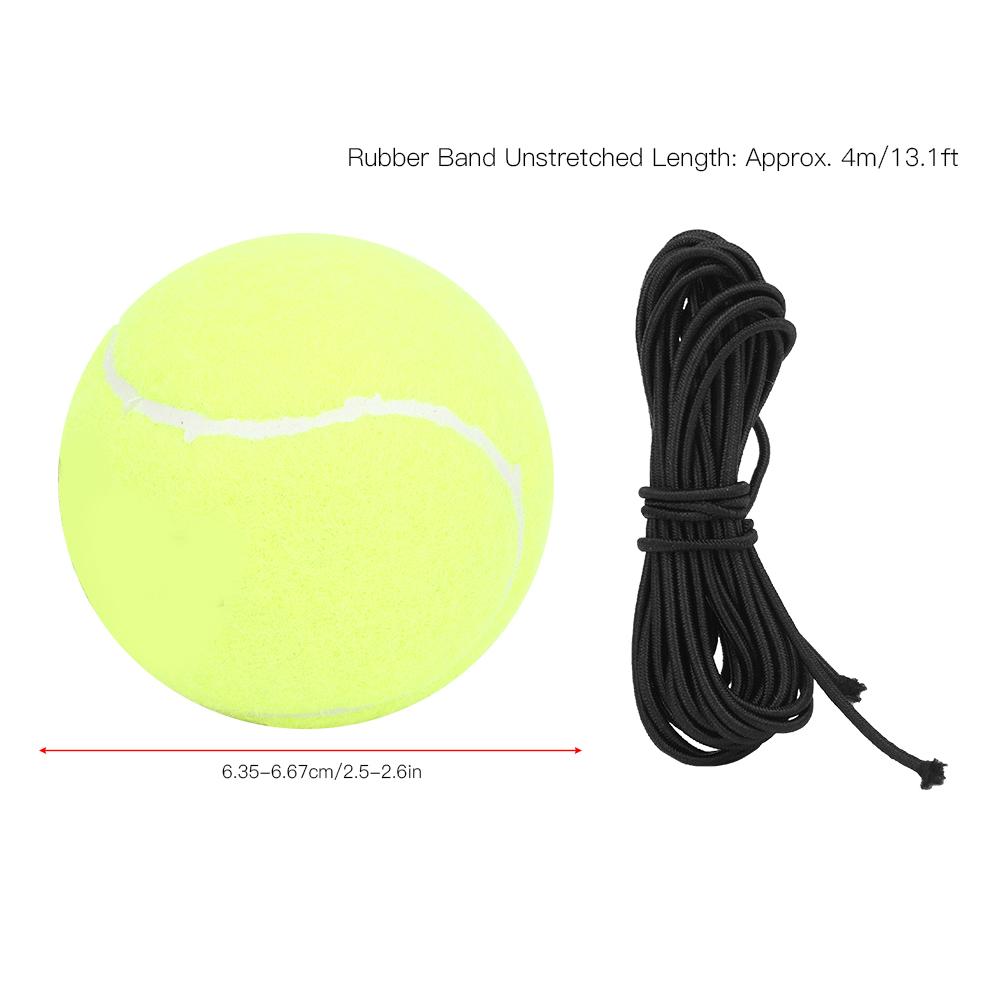 4Pcs/Set High Elastic Tennis Ball with Rubber Band for Sports Practice Training Belt Line