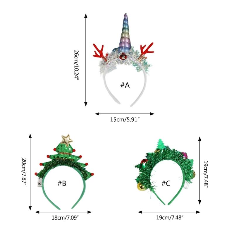 Weihnachts-Haarband Cosplay-Kostüm Kopfschmuck Party Bühnenauftritte Stirnband Feiertags-Kopfschmuck Verkleidung Haaraccessoire