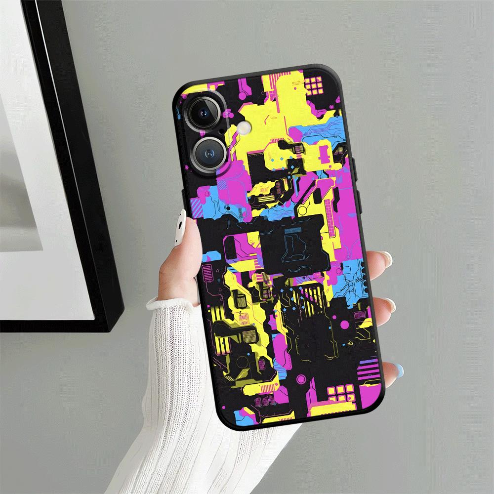 Case for iPhone XS Max 7 8 13 12 11 17 Pro Max 15 16 14 Plus 17Air XR Black Soft Phone Cover Creative Graffiti Art