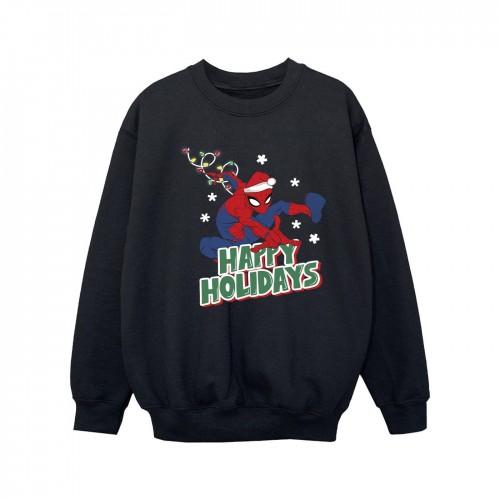 Spider-Man Girls Happy Holidays Sweatshirt