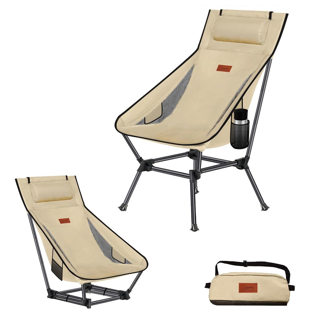DesertFox Outdoor Camping Low with High Designed Cup 150kg Weight Low Includes Storage Easy to STG0098 2-Way Chair, Chair, Lightweight, Pillow, Back,