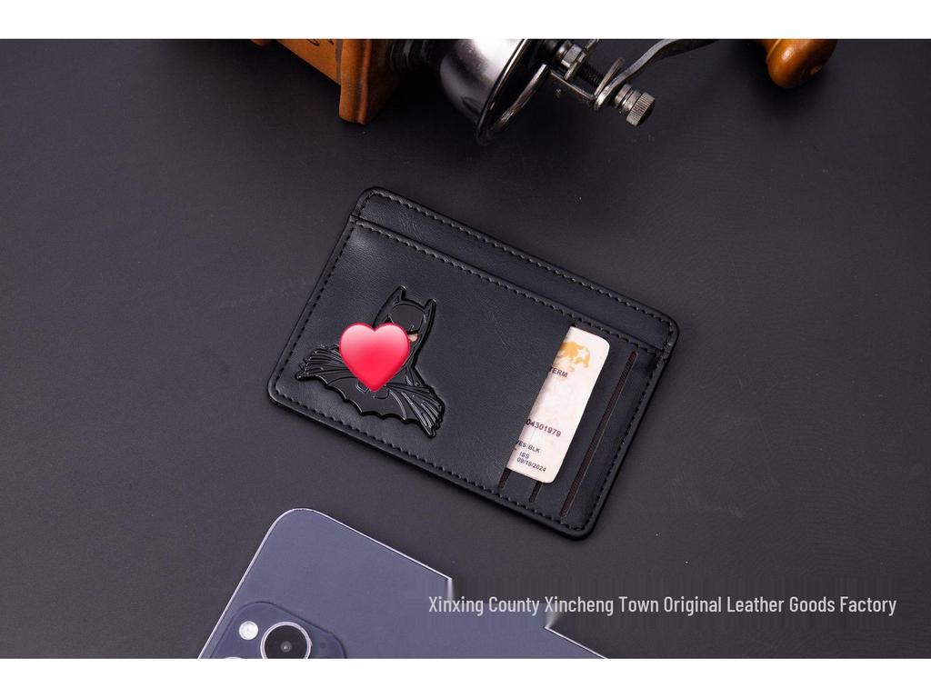 Retro Multifunkční Kovový 3D Držák na Karty Marvel Batman Neformální Pánská Peněženka