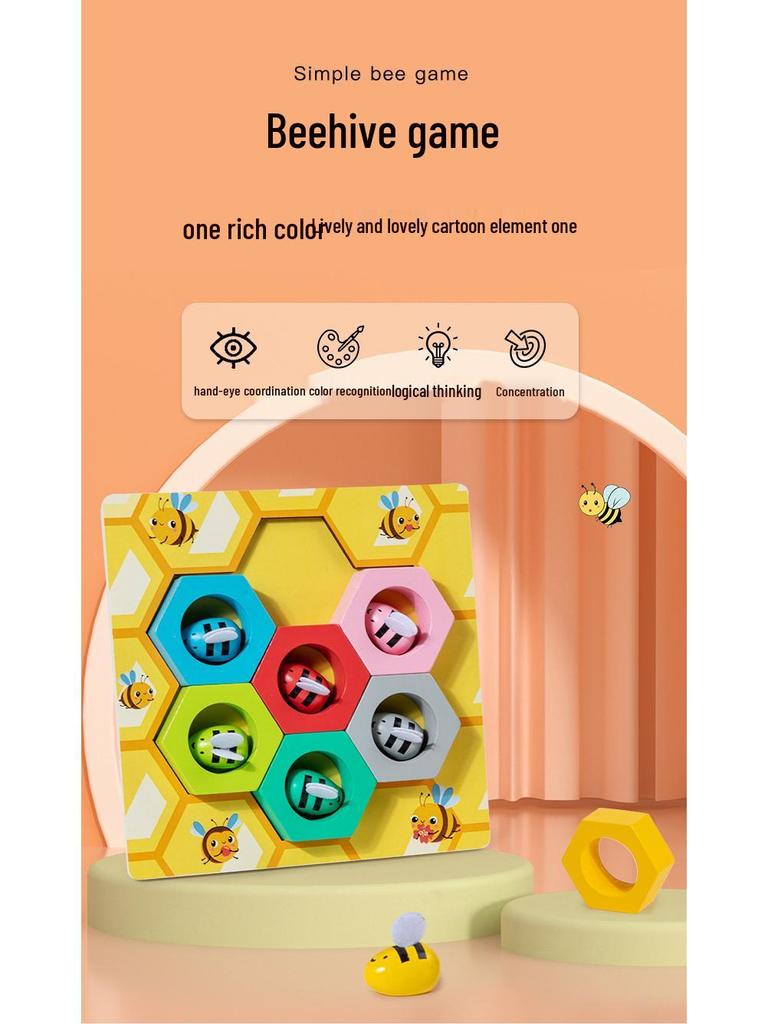 Montessori Bee Bead Toys - Hand-Eye Coordination & Brain Development Aid