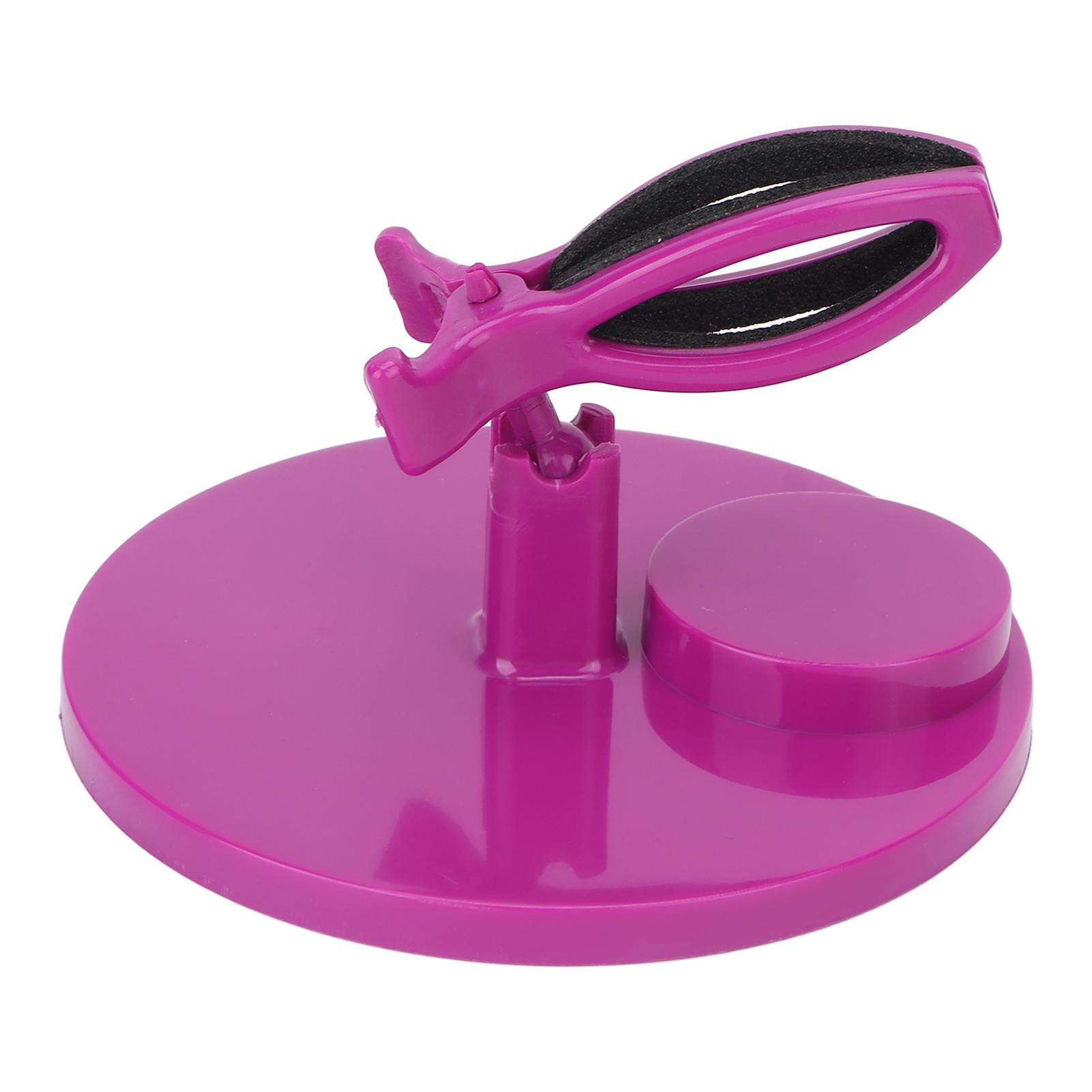 

Подставка для флакона лака для ногтей с широким основанием, предотвращает падение геля для ногтей, фиксирующий зажим для маникюра фиолетовый