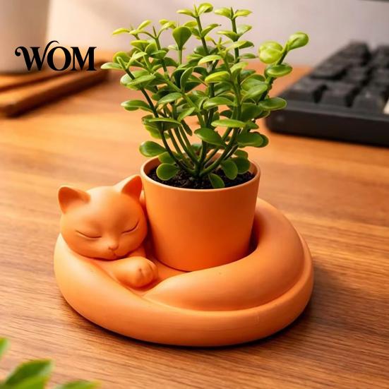 Mini Succulents Holder 3D Printed Planter, Creative Flower Pot with Artistic Sculptural Design, Tabletop Decorative Planter Small Desk Decor