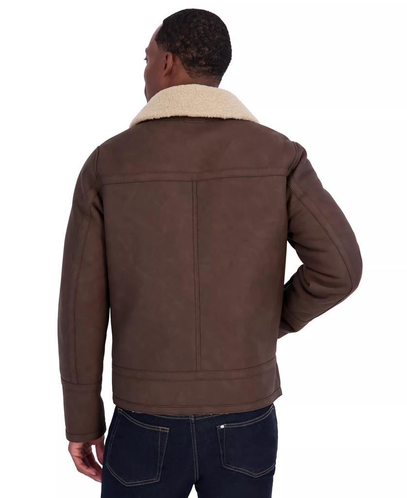 Men's Faux Shearling Moto Jacket