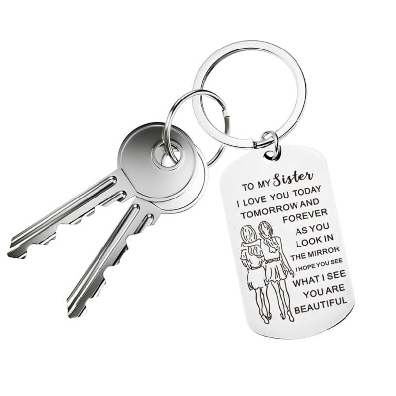 Personalized Key Holder for Close Partner Custom Engraving Key Rings Accessories