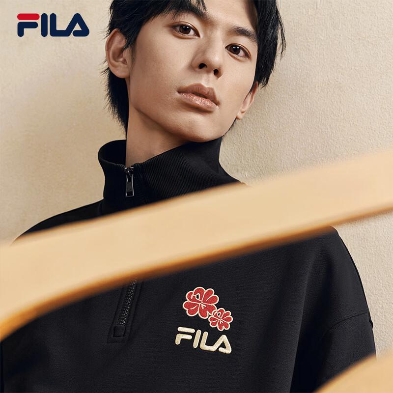 FILA Unisex Half-Zip Begonia Flower Pullover Hoodie