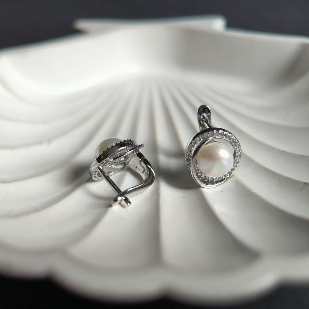 Silberohrringe mit Naturperlen (2186731)