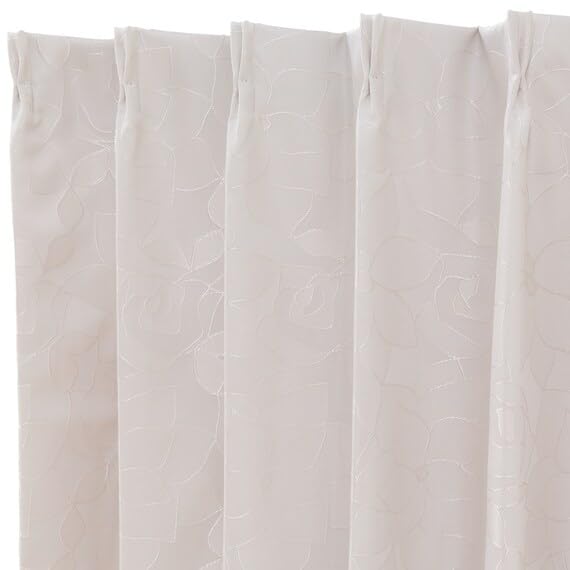 

Nitori Melia Lined Level 2 Light Blocking and Heat Set of NITORI 7330768 Curtains, Insulating, 100x135cm, 2, Ivory, слоновая кость