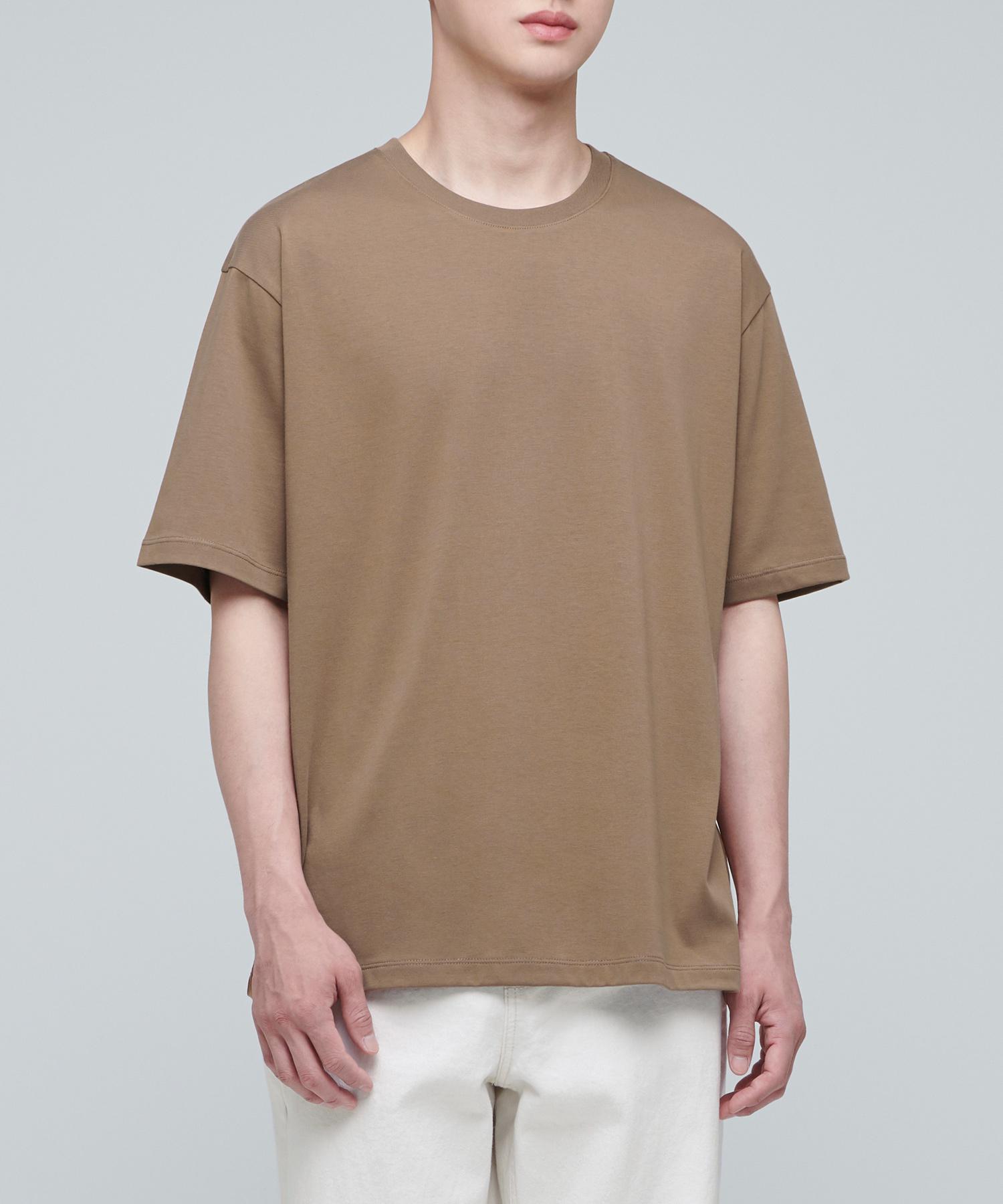 Musinsa Standard Supima Relaxed Crew Neck T-Shirt [Brown] Brown/Xl
