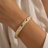 Hollow Out Enamel Floral Bangle Colorful Flower Bangle Vintage Dainty Jewelry  Women