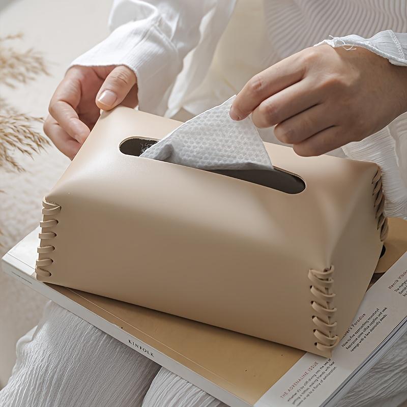 Ein Stück elegant gestaltete, handgewebte Taschentücherbox, ideal für den Einsatz in Essbereichen zu Hause, Wohnzimmern, Autoinnenräumen