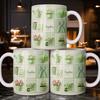 Ceramic Gardening Mug with 3D Relief Pastoral Design Heat-Resistant Coffee Tea Cup Nature-Inspired Drinkware