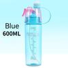 600ml New Creative Spray Water Bottle Portable Atomizing Bottles Outdoor Sports Gym Drinking Drinkware Bottles  Water Gourds