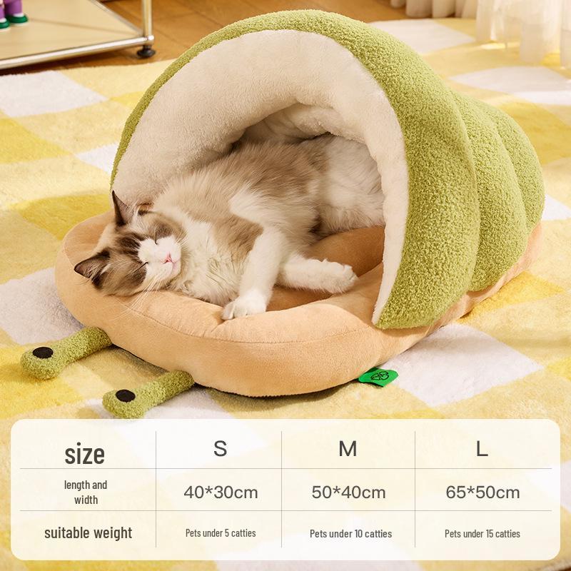 

Cozy Winter Dog House: Thickened Semi-Enclosed Shelter for Small Dogs & Cats S 40*30cm
