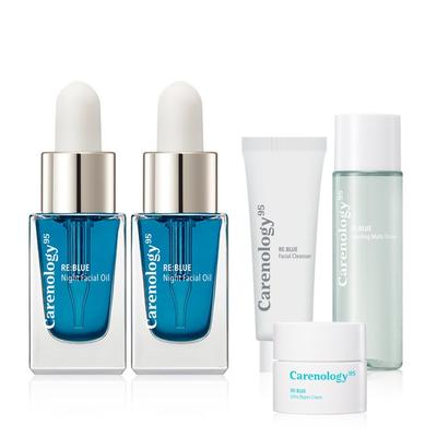 CARENOLOGY Reblue Intensywny Olejek do Twarzy/Marokański Niebieski Tanzi/OILLIV Nawilżający Kojący Olejek