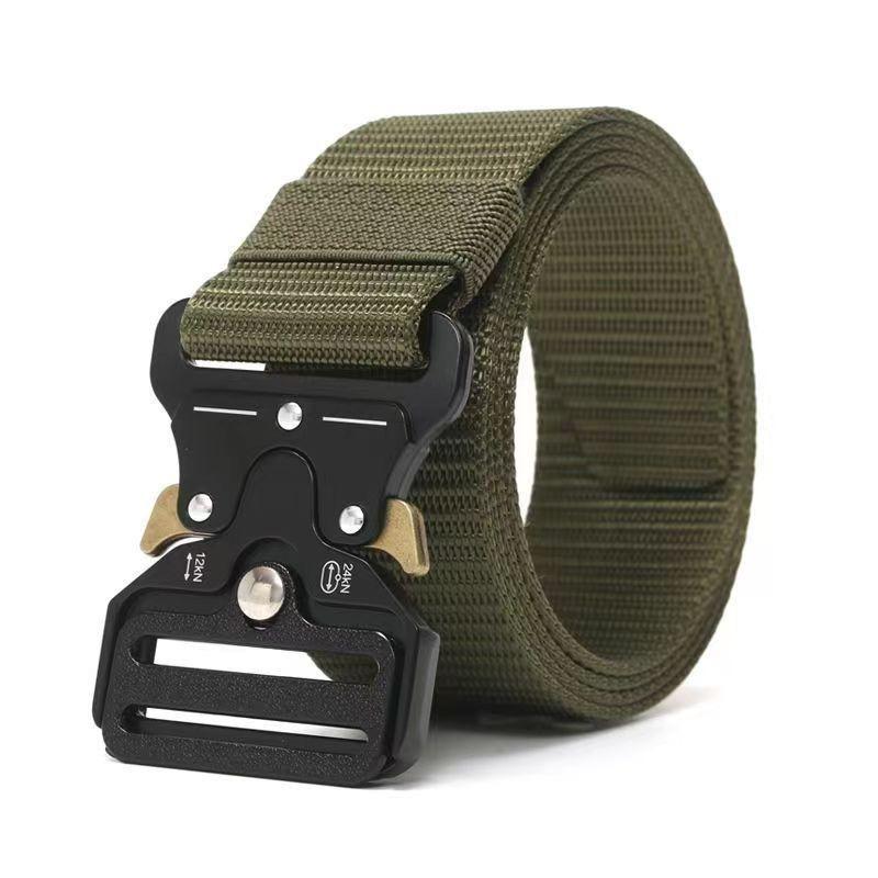 Red Ears Tactical Belt Men's Multifunctional Military Fan Canvas Belt Outdoor Faux Nylon Training Waist Belt