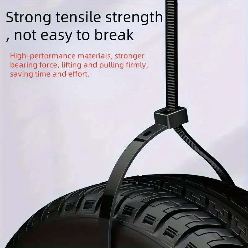 100/1000Pcs Wholesale Plastic Nylon Cable Ties Self-locking Cord Straps Adjustable Cable Fastening Loop Home Office Wire Zip Tie