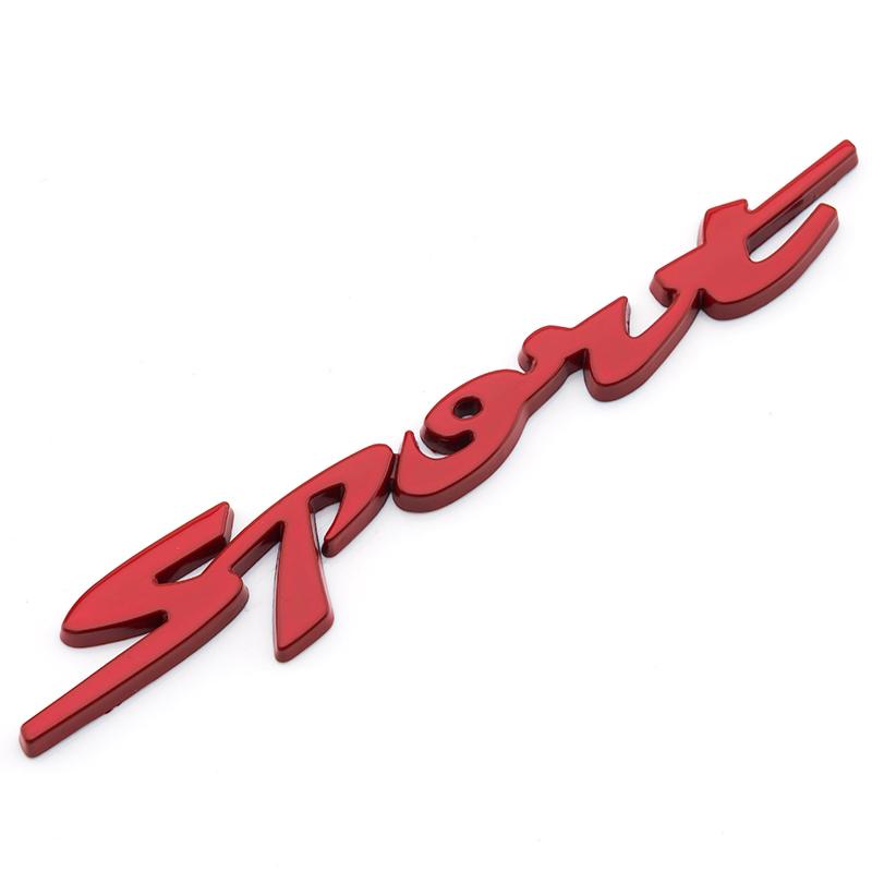Metal 3D Chrome Car Trunk Auto Body Racing Sport Word Letter Sticker Water Proof Logo Emblem Badge Decal Sticker Car Accessories