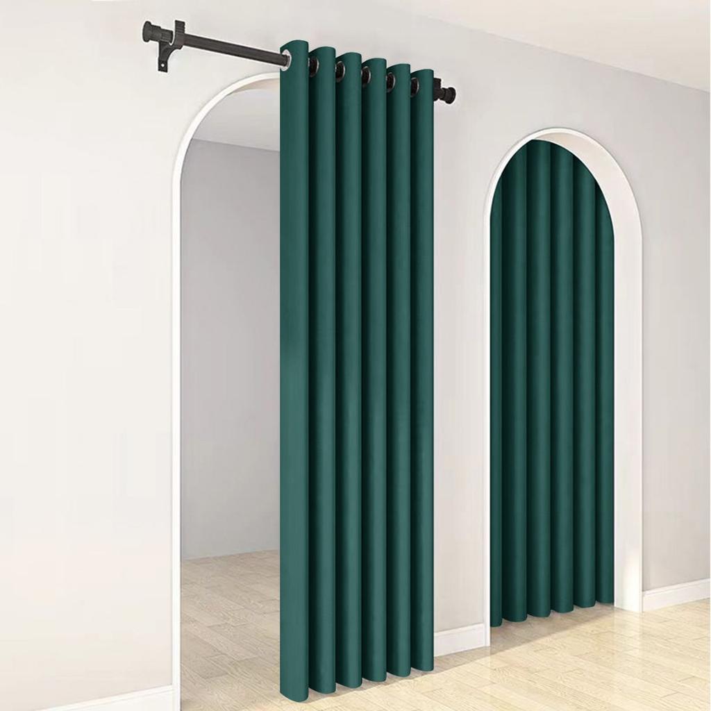High-Precision Curtain Finished Curtain Fabric Solid Color Heat Insulation Window + Shading