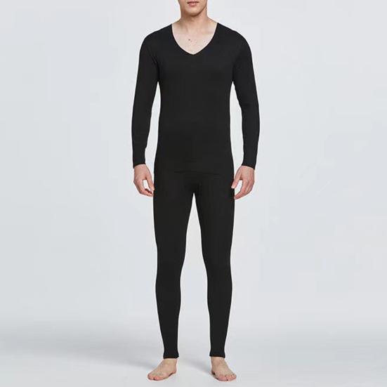 Men's Thermal Underwear Set Long Johns Fleece Lined Base Layer Set Cold Weather Top And Bottom for Winter