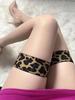 1 Pair Women's Thigh-High Stockings Leopard Stocking Transparent Stockings Sexy Long Tube High Stocking Over Knee
