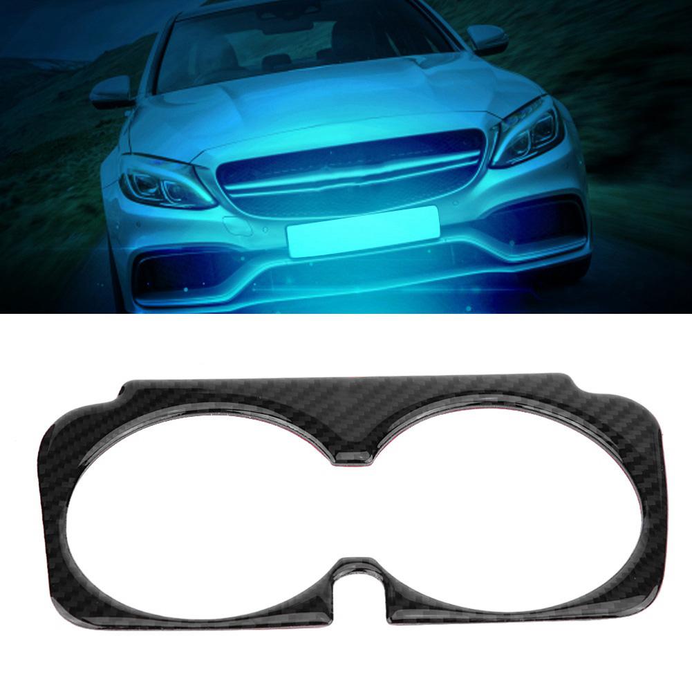 Carbon   Car Cup Holder Trim Sticker for   C Class W205 C180 GLC