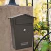 Classic Metal Wall Mailbox with Lock - Secure Storage for Letters and Packages