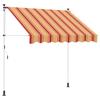 Manual Retractable Awning Multicolour 200 X 115 X 300 Cm