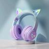 Cat Ear Gradient Wireless Headphones ABS Cat Ear Over Ear Earphones  Computer MP3 Player
