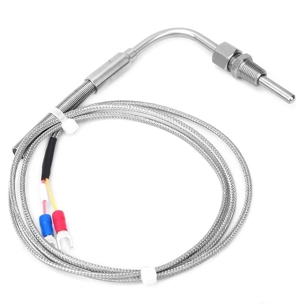 K Type Grounded Thermocouple Temperature Sensor, Stainless Steel Temperature Sensor Probe, NPT 1/8 inch Thread with 1m Cable for PID Temperature