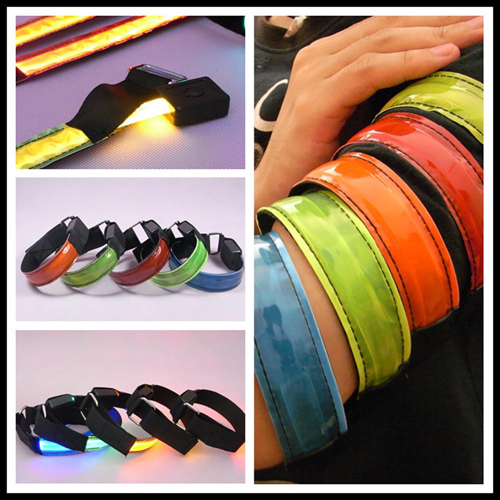 USB Rechargeable Running LED Armband Refective Bands Cycling Gear Night Safety Luminous Band for Joggers Bikers Walkers Concerts