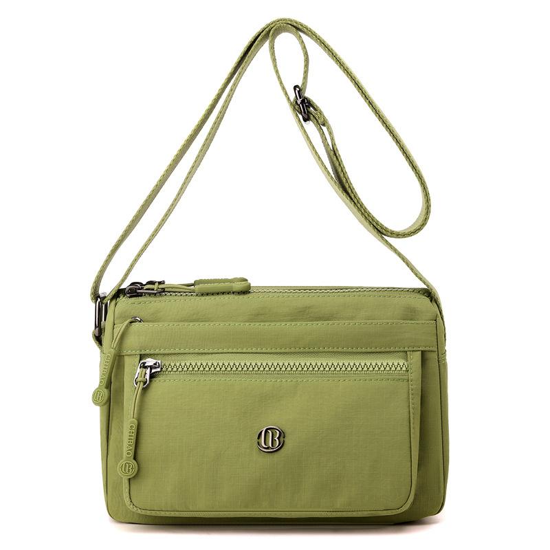 Lightweight multi-layer simple messenger bag women's new versatile commuter shoulder bag nylon casual hand carry small square bag