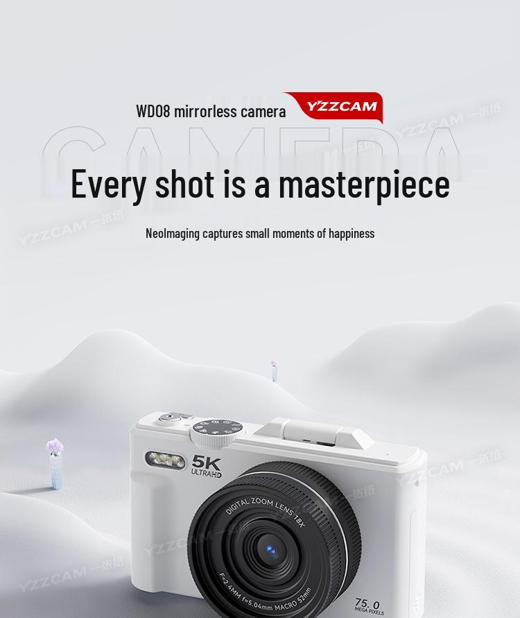 High-Definition Retro CCD Mirrorless Camera for Students and Parties - Perfect Entry-Level Camera for Girls