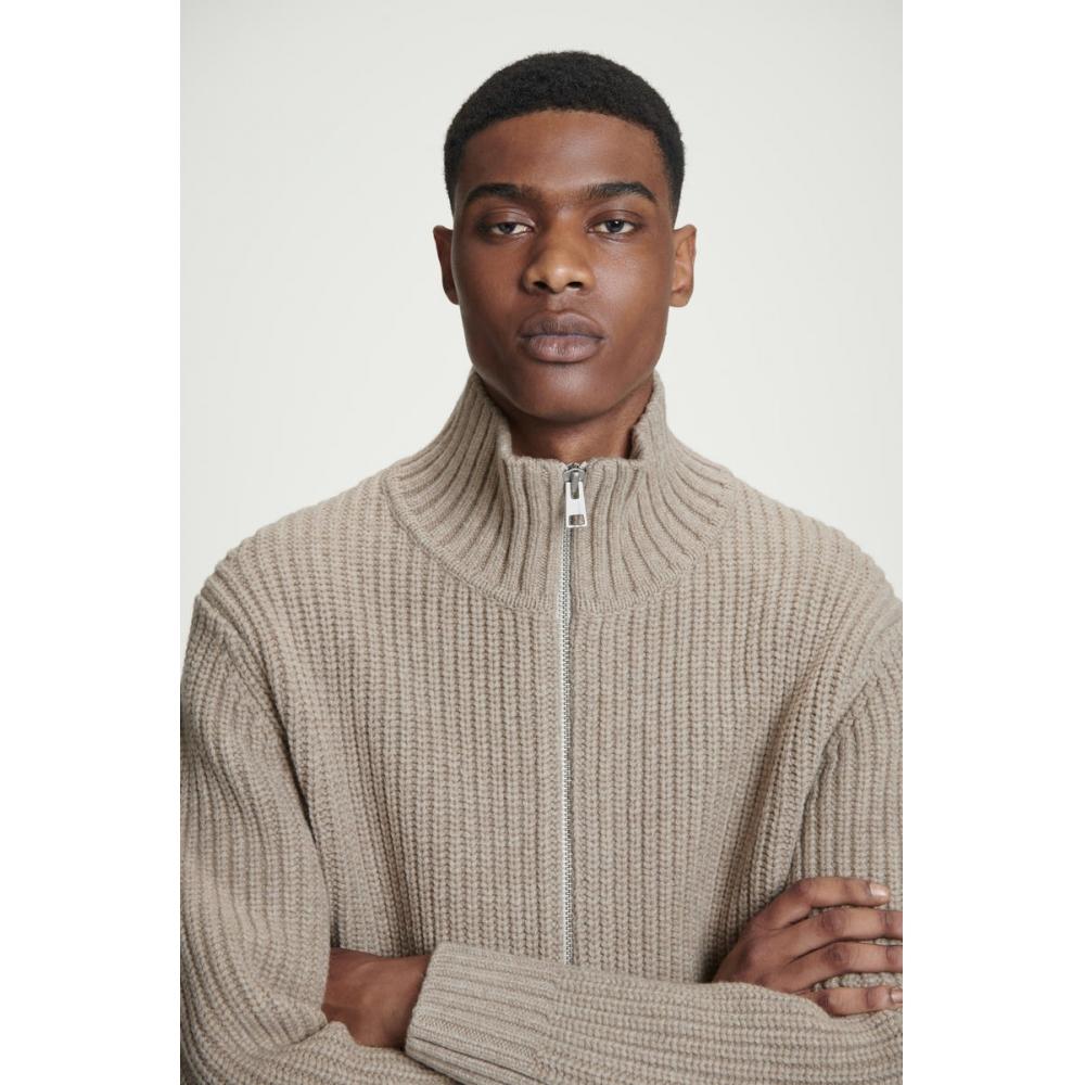 Cos Japan Funnel Neck Knitted Wool Jacket