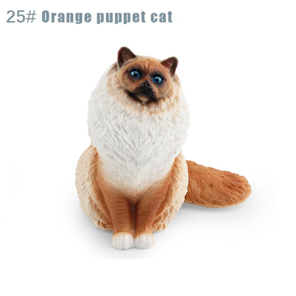 Lifelike Realistic Pet Figurines PVC Cat Action Figures Cat Statue Ornament Kids Doll Toy