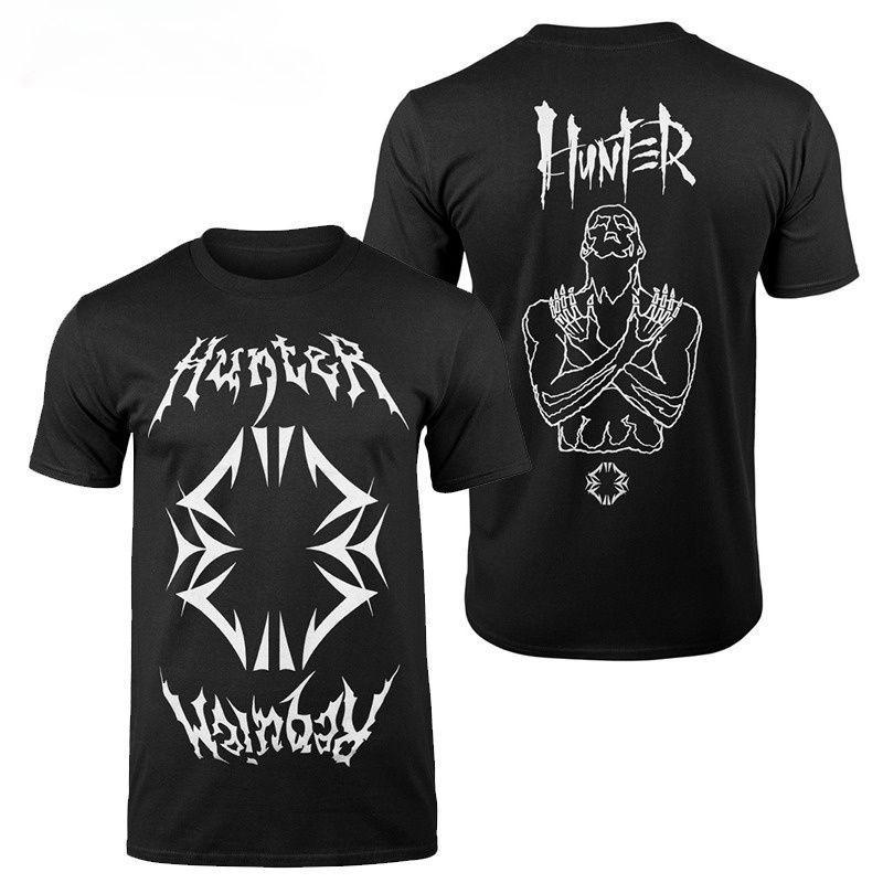 

Hunter Bands Trendy Rock American High Street Dark and Simple Style Mens and Womens Pure Cotton Shortsleeved Tshirt M