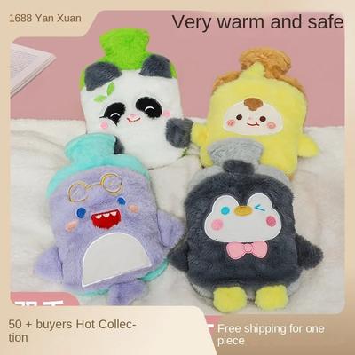 Thickened Water Bags Cute Explosion-Proof Plush Warm Water Bottle Bag For Girls Warm Belly Pack Winter Water Heating Pad