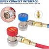 2PCS Superior Efficiency R134A Refrigerant Adapter And Hose Fittings, Automotive A/C High/Low Pressure Couplers For Maintenance And Refill