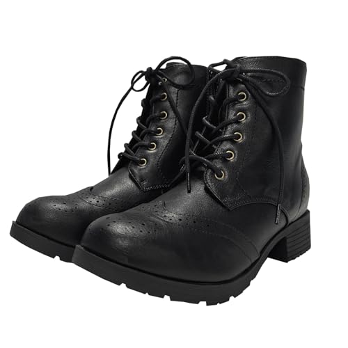 

maRe maRe Women s Lace-Up Short Boots, Waterproof, Side Zipper, Size L, Black