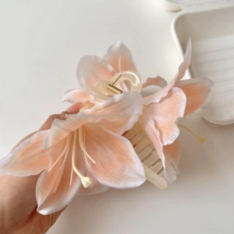 

Богемия Заколки Лилия Цветок Зажим для Волос Зажим для Хвоста Большой Зажим-Акула Индивидуальность Форма Лилии Тренд Отпуск Украшение Подарок
