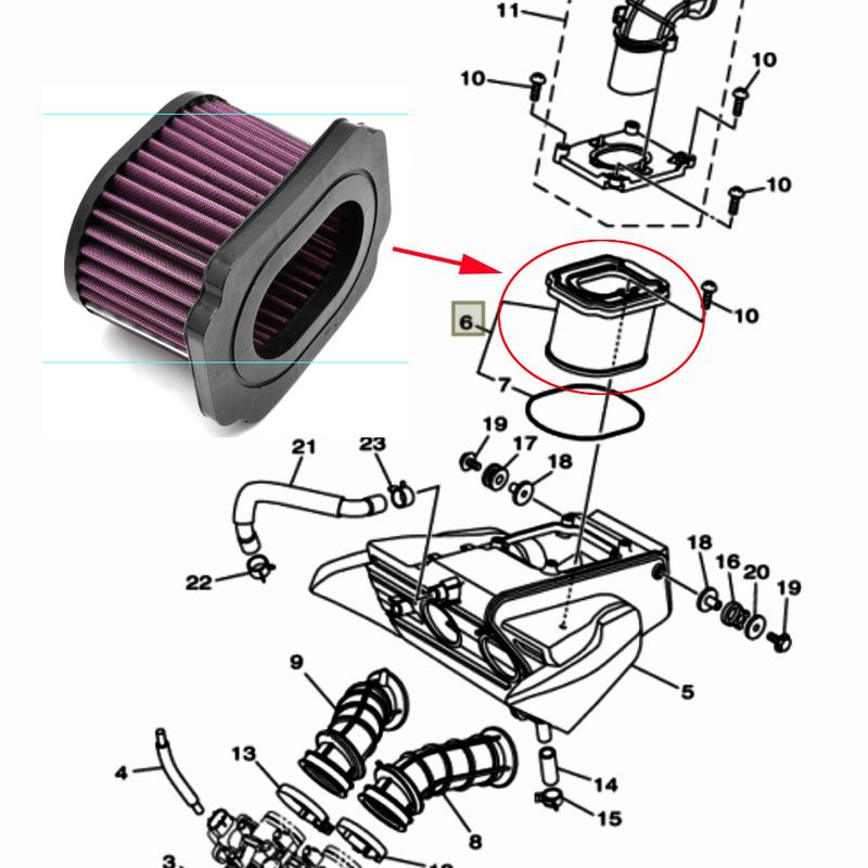 

High Flow Air Cleaner Element Intake Air Filter For Yamaha FZ07 MT07 FZ-07 MT-07 Tracer 700 /GT XSR700 Tenere 700 /Rally YZF-R7