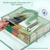Dicke Griffe Dokumentenmappe Transparent Wasserdicht Langlebig Schüler Nachhilfe Papier Hausaufgaben Buch Aufbewahrungstasche Organizer Tasche