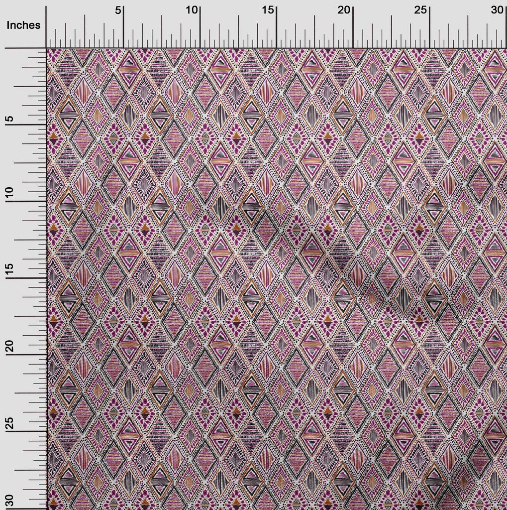 oneOone Cotton Flex Green Fabric Tribal Quilting Supplies Print Sewing Fabric by The Yard 40 Inch