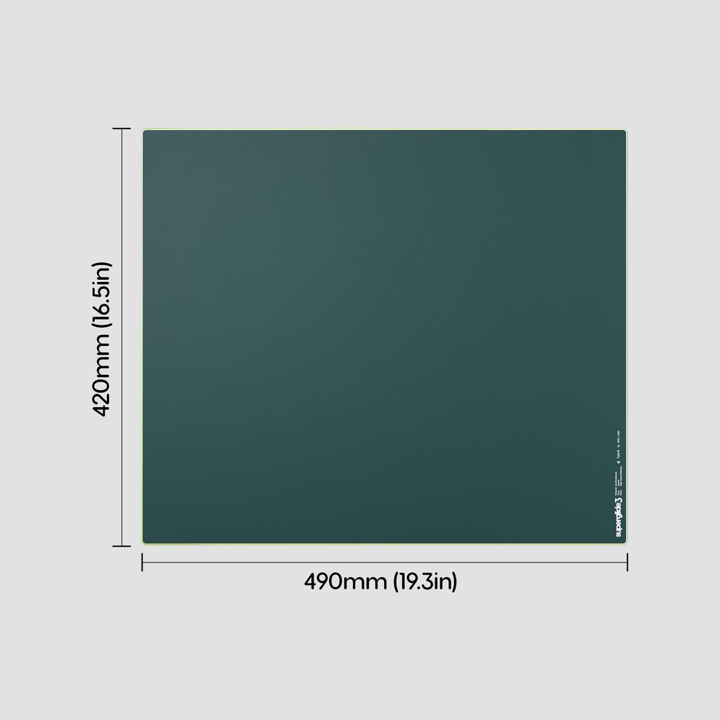 Pulsar Gaming Gears eSports Specification Gaming Mousepad Superglide3 Glass 49cm x 42cm Mousepad, Non-Slip, (XL, Green)
