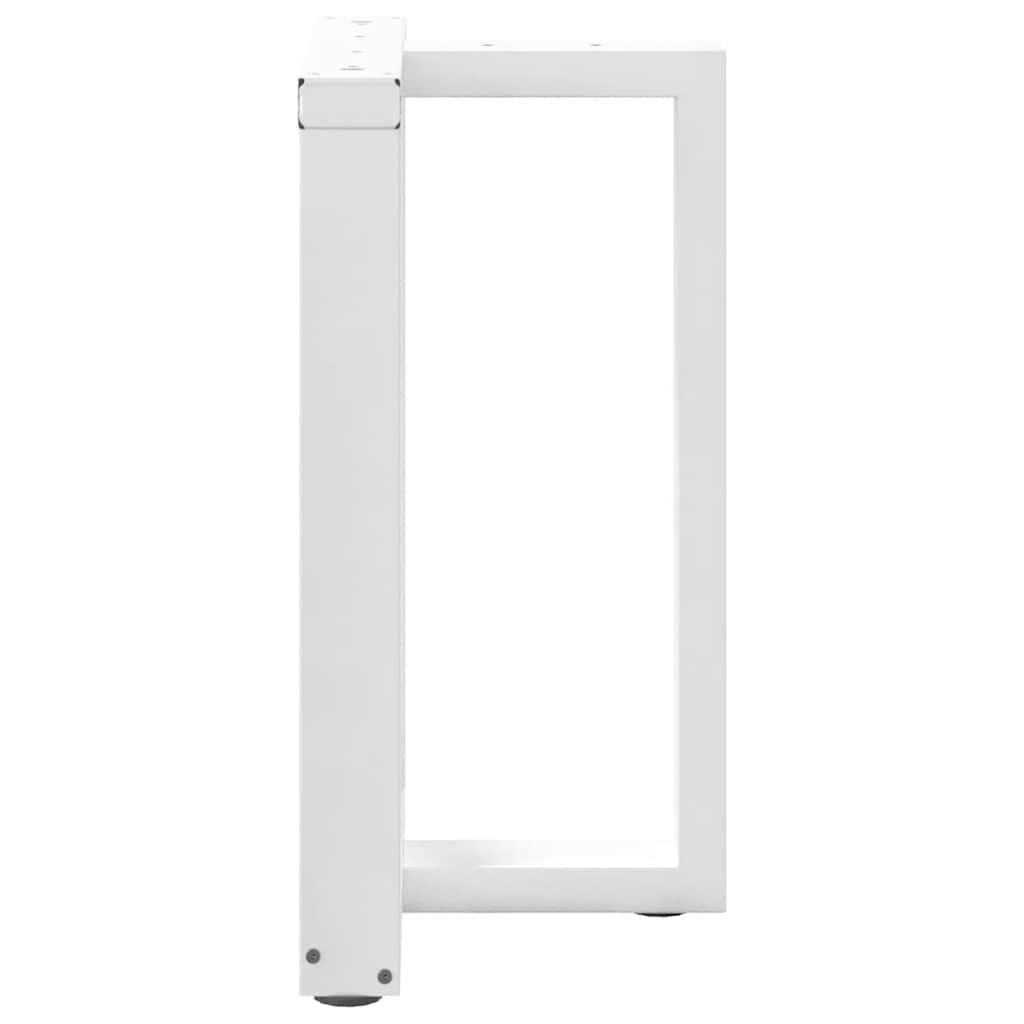 Vidaxl Nogi Do Stołu Jadalnego, 2 Pcs., Białe, 50X35X(72-73) Cm, Stal